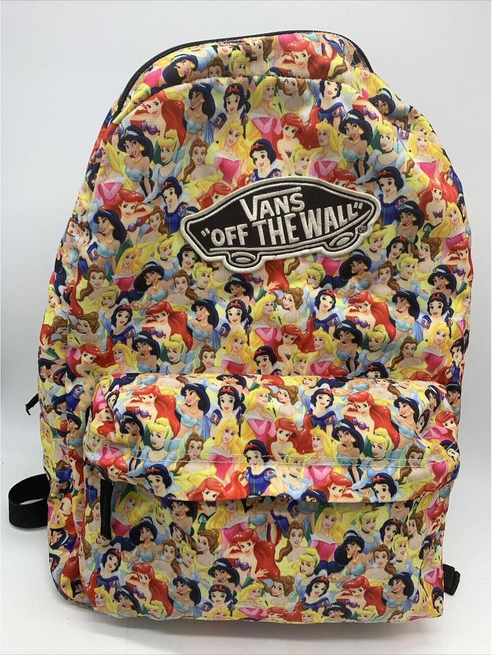 DISNEY VANS OFF THE WALL PRINCESS BOOK BAG BACKPACK RARE Belle, Jasmine & More